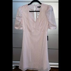 Light pink dress with silver from Express